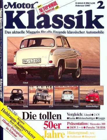 Deckblatt Motor Klassik (02/1987)